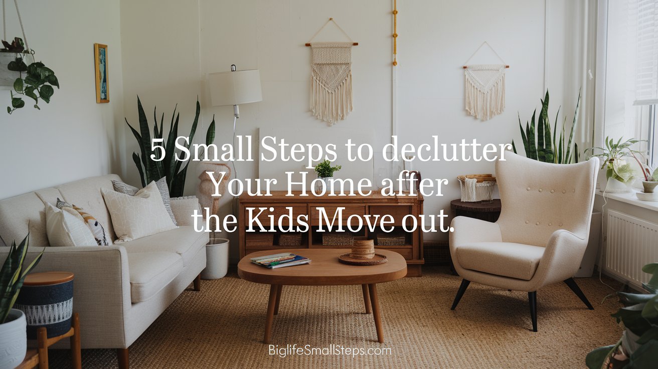 5 Small Steps to declutter Your Home After the kids move out