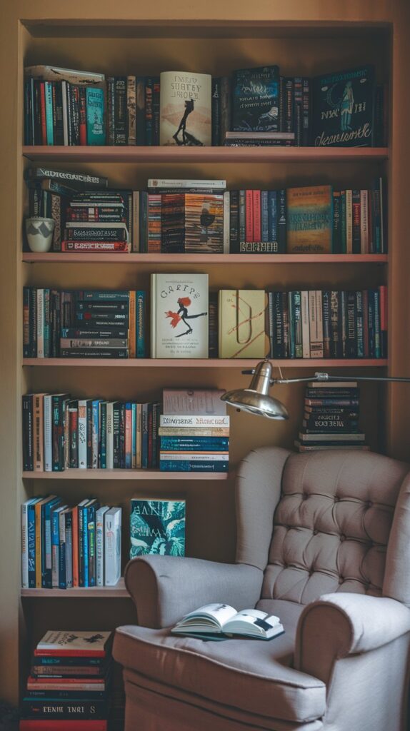 A small, curated bookshelf featuring only your favorite reads, with plenty of space for new finds.