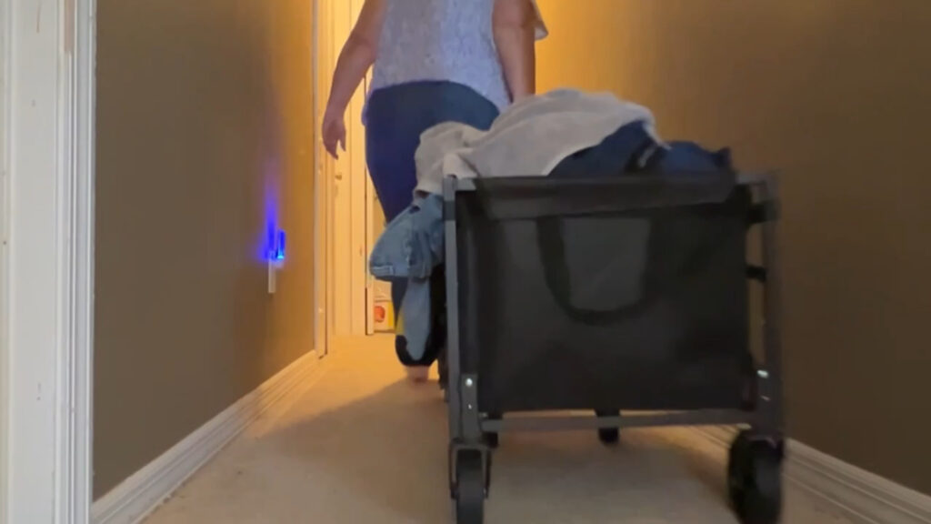heading to the laundry