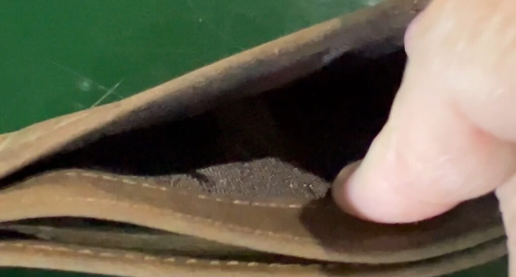 inside the wallet