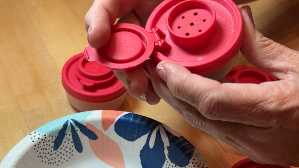 Close up of shaker holes