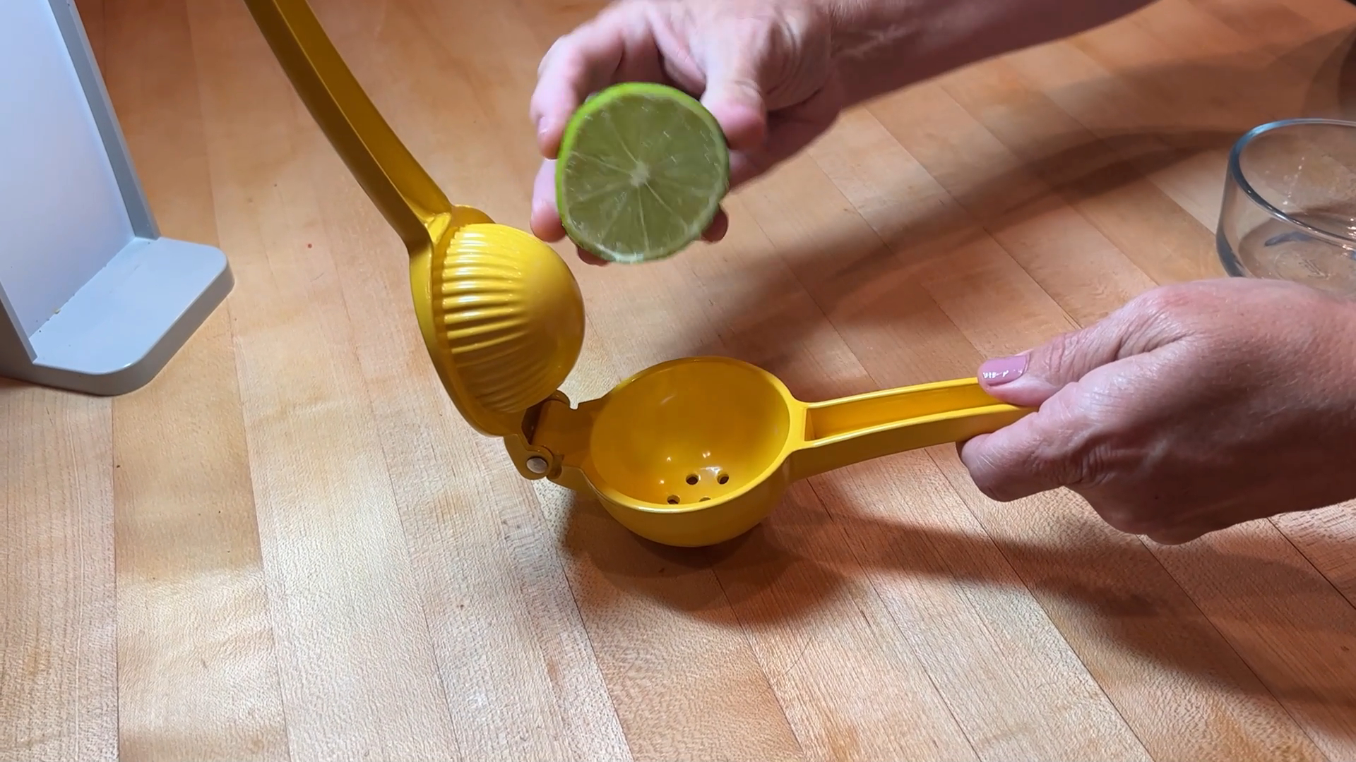 Handheld Lemon Squeezer That Keeps Seeds Out and Cleanup Easy