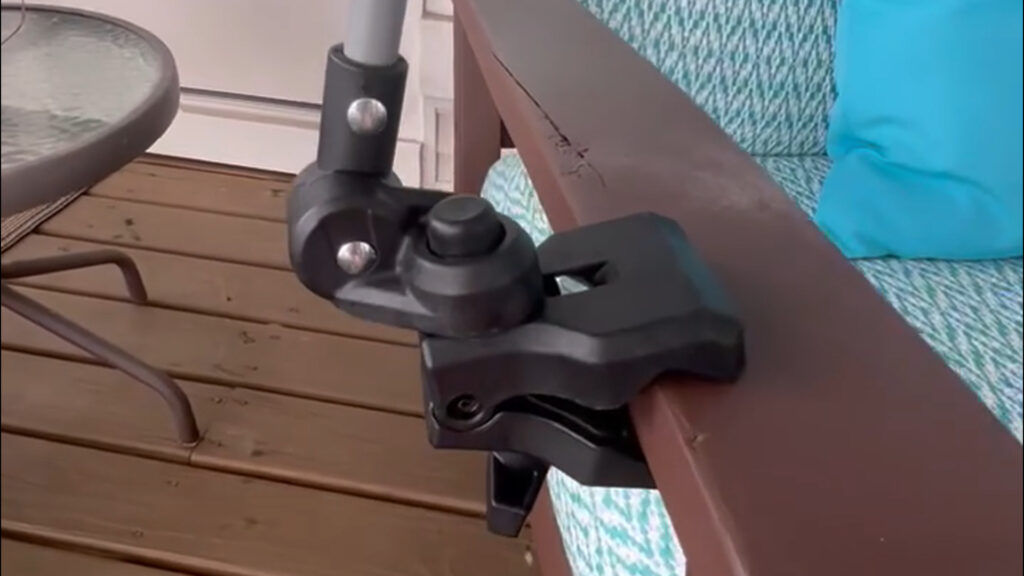 Umbrella Clamp-on close up

