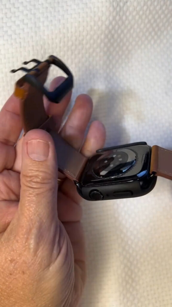 view from the back of the watch
