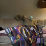 Jen napping with foot near the edge