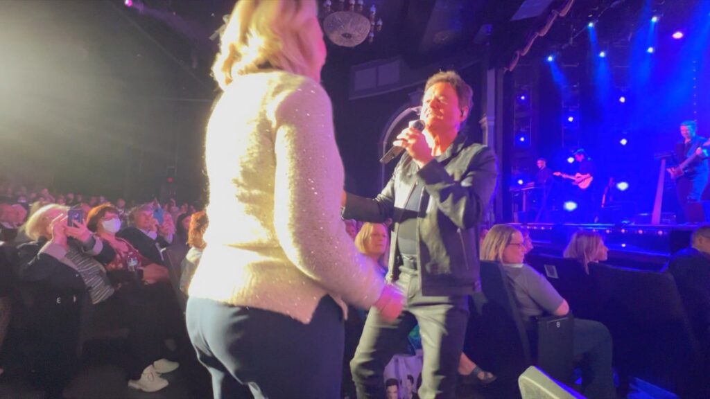 Sings his heart out and Dances