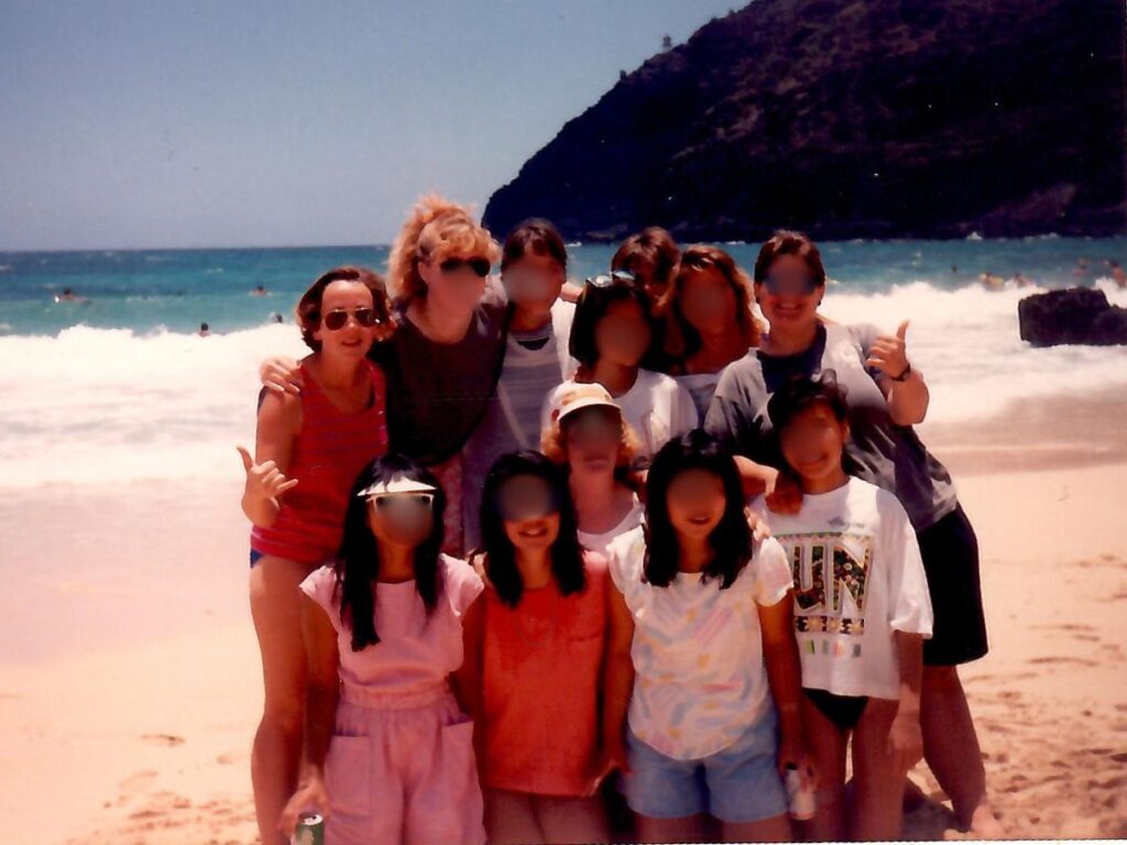 Girls at the beach