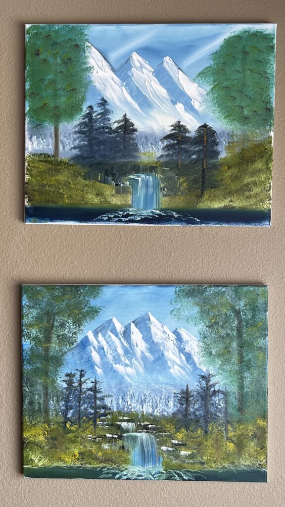Our classic Bob Ross Mountains