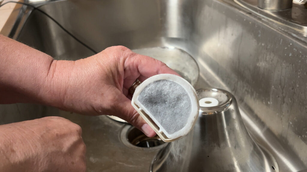 clean filter going back in